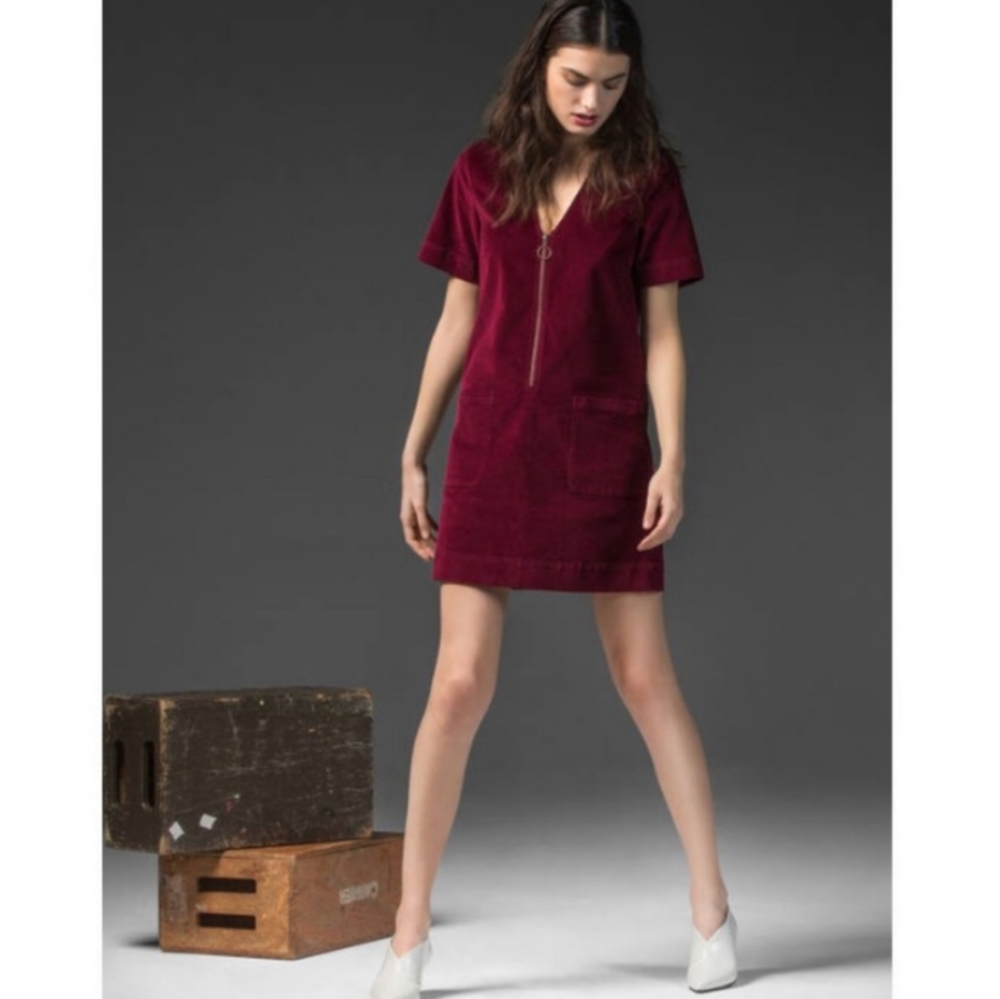 Leo & Sage moleskin burgundy dress! Worn once!